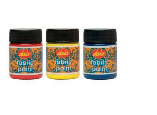 Fabric Paint- 50ml, Primary Colours